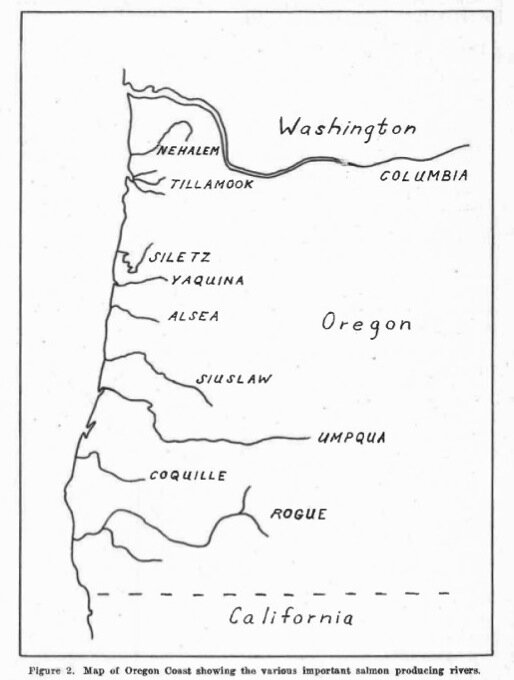 Oregon 1950s report map